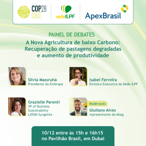 Rede ILPF participa da COP-28 para discutir agricultura de baixo carbono