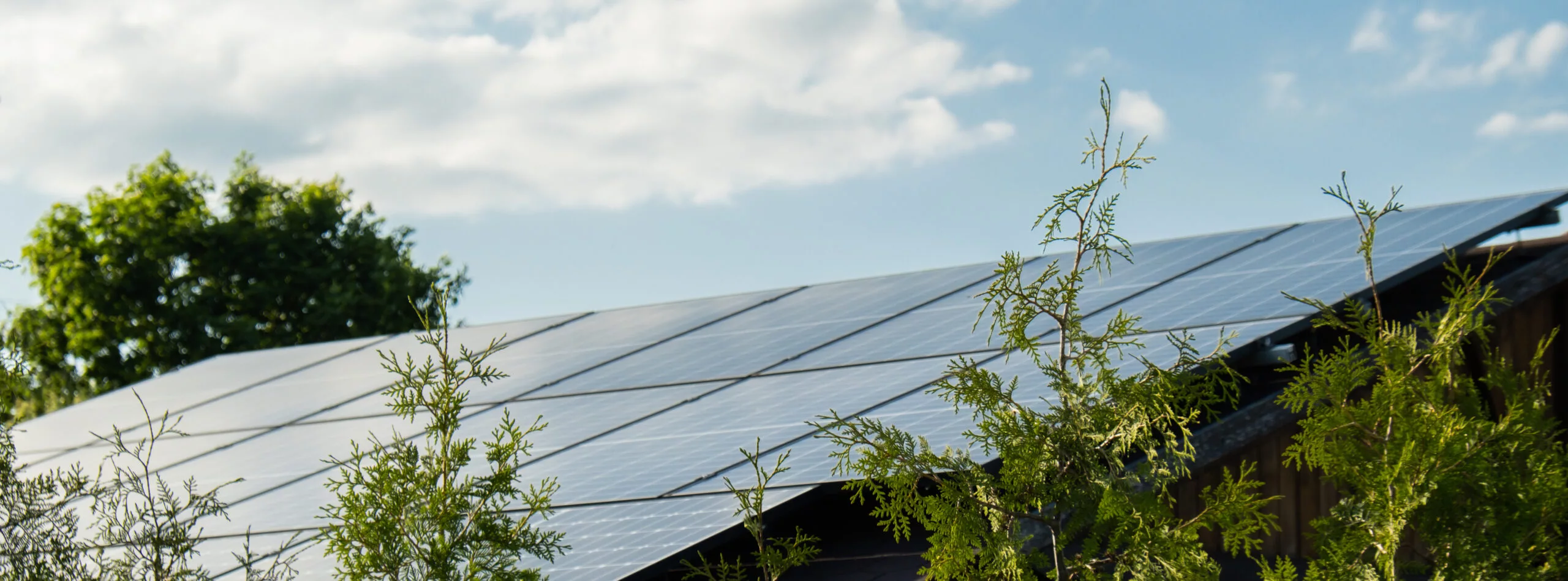 New ecologic house with solar panels Alternative to conventional energy. The battery is charged from a solar cell Advertisement Green energy Sustainable life Renewable alternative energy